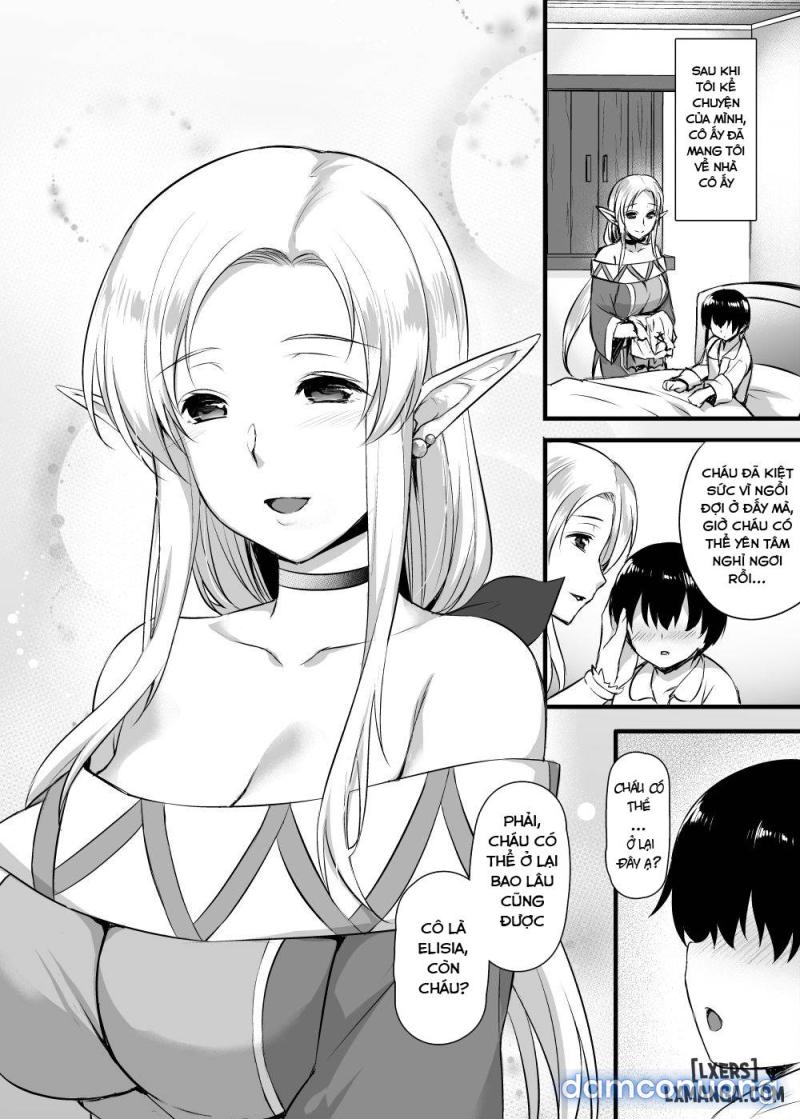 Elf no Okaa-san ~Giri no Musuko no Me no Mae de Orc ni Okasarete Chapter 1 - Page 4