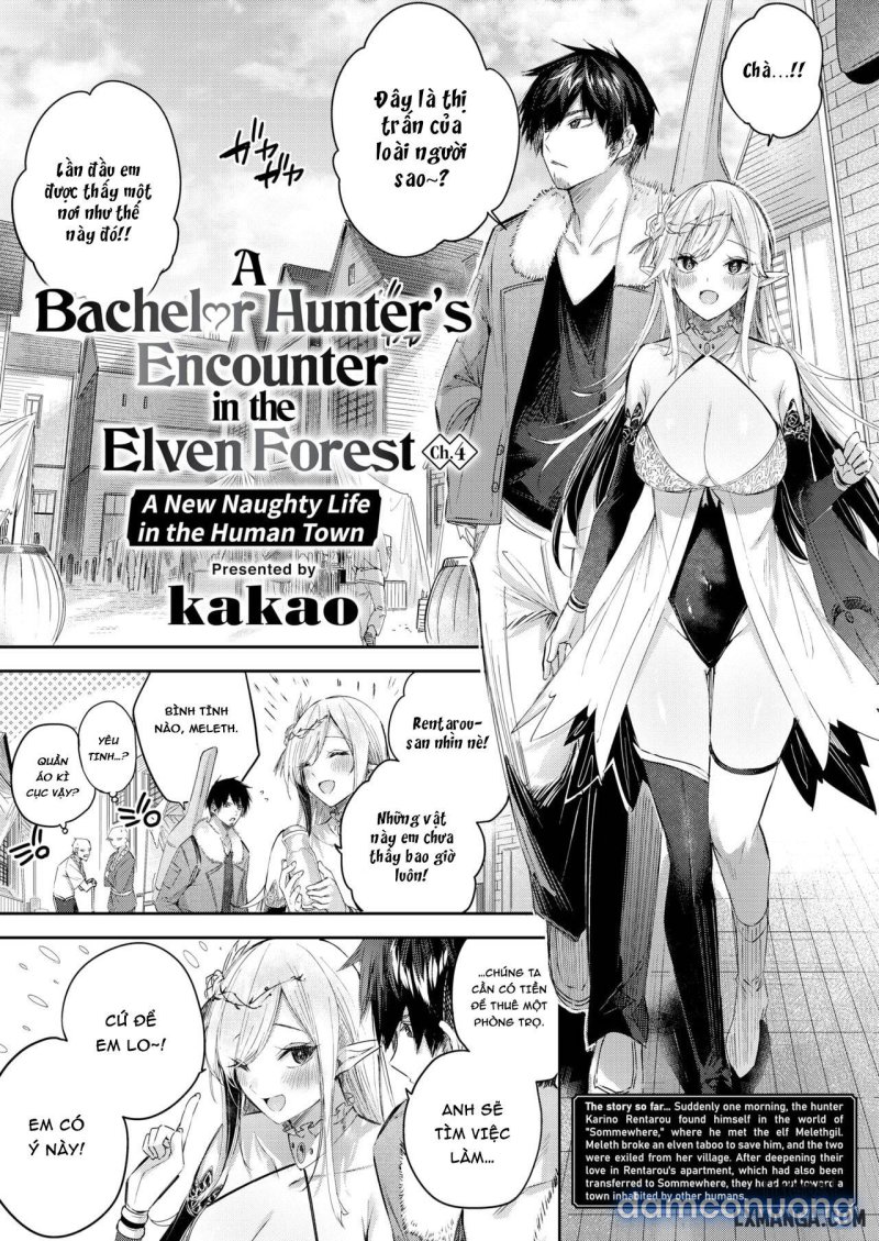 Dokushinn Hunter no Deai ha Elf no Mori de Chapter 4 - Page 1