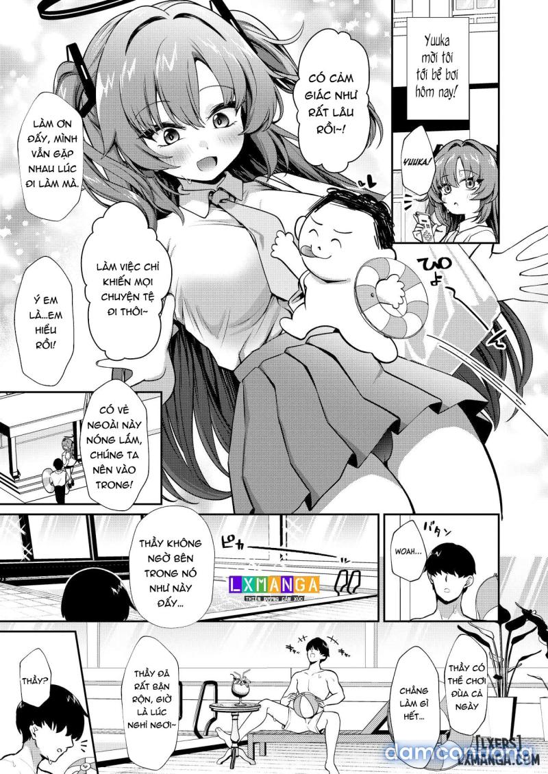 Bishyo Nure Yuuka to Sukumizu Ecchi - Swimsuit Sex with a Sopping Wet Yuuka Chapter 1 - Page 3