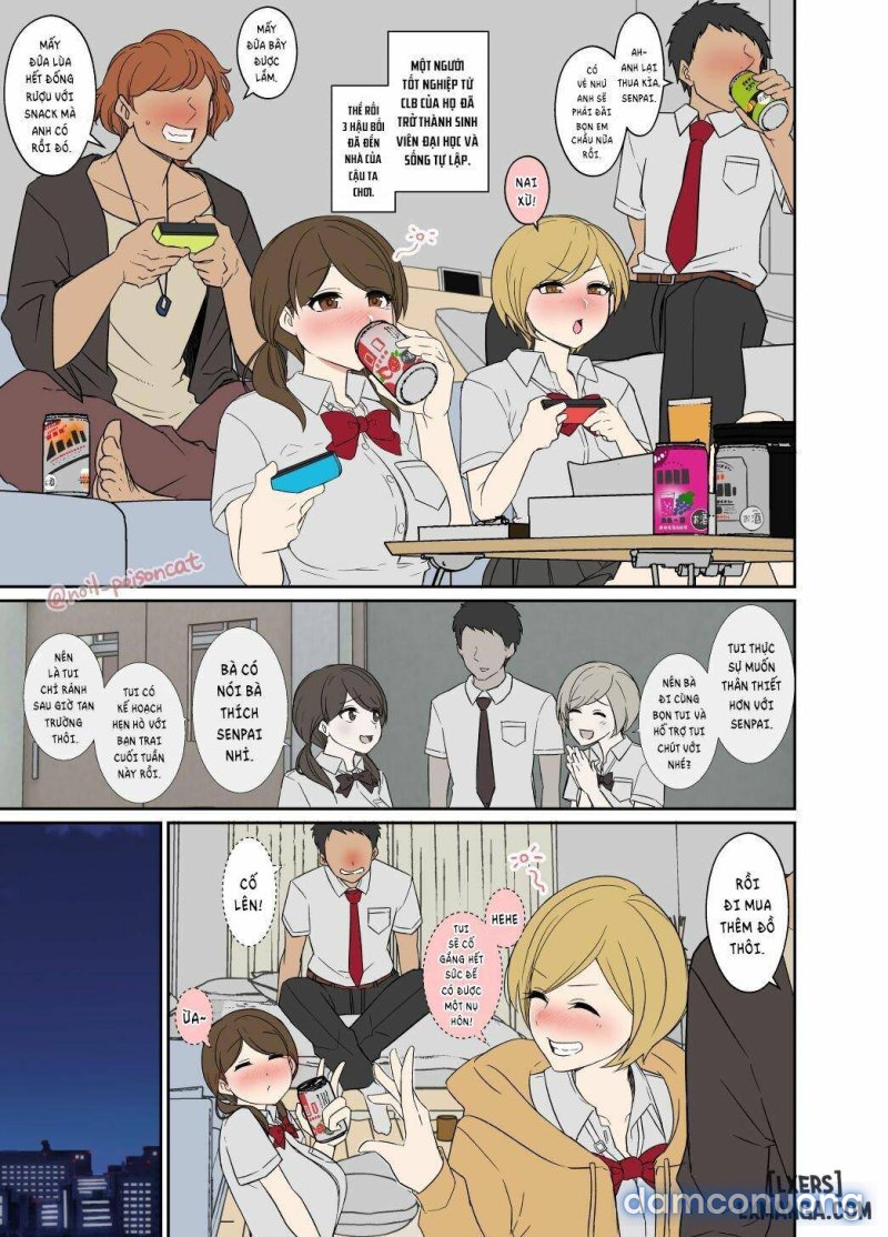 Senpai no ie de deisui shita onnanokotachi no hanashi Oneshot - Page 2